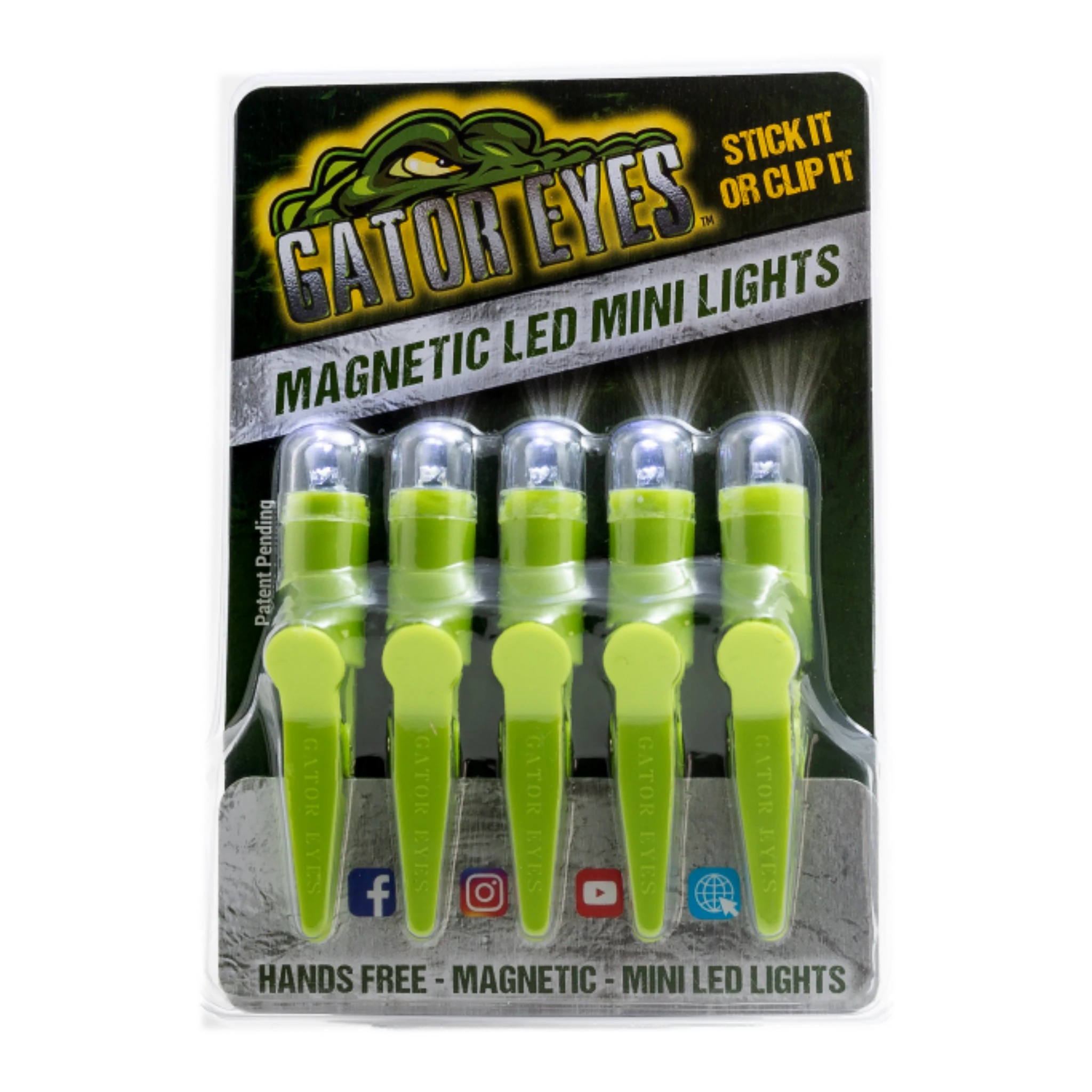 Gator Eyes 5-Pack mini magnetic LED utility lights